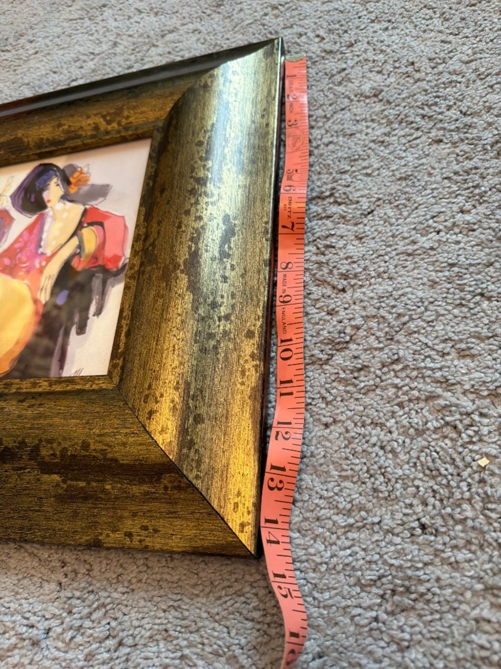 14”x17” Isaac Maimon Art Print with Large Gold Frame
